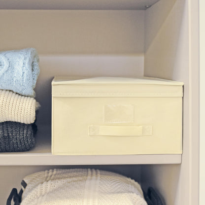 Scatola Custodia Tnt, Tessuto, Ecru, 36.0x48.0x19.0 Cm