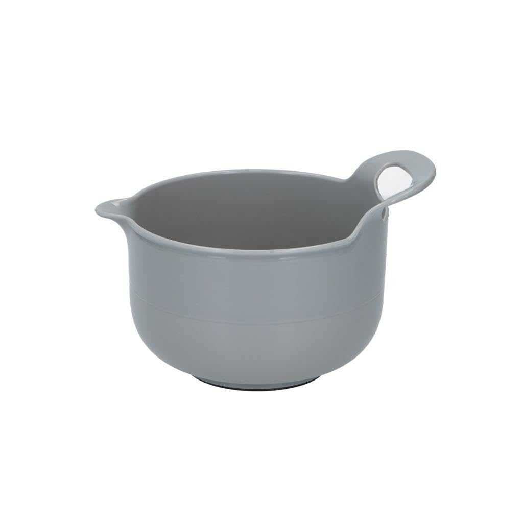 Set di 4 ciotole antiscivolo, in plastica, colore: bianco