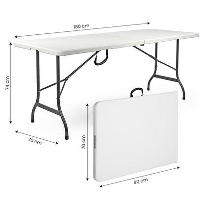 Tavolo Pieghevole Da Giardino Perfetto Come Tavolo Da Campeggio, Da Buffet, Da Cucina | Tavoli Pieghevoli A Valigetta Con Maniglia Salvaspazio