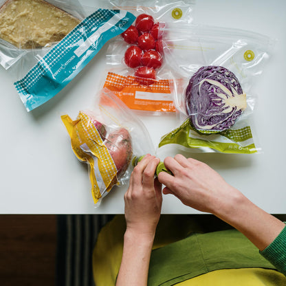 Kit per sottovuoto - 8 buste + pompetta manuale - coll. Frescovuoto