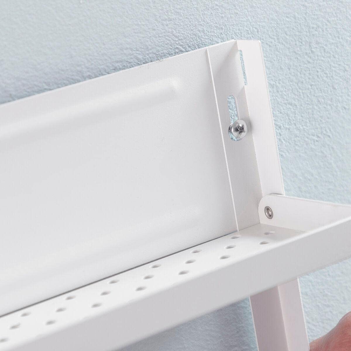 InnovaGoods - MagoRac Folding Magnetic Shelf, Multipurpose and Robust, Perfect for Kitchen and Bathroom, Modern Design, White, Steel Alloy, Standard