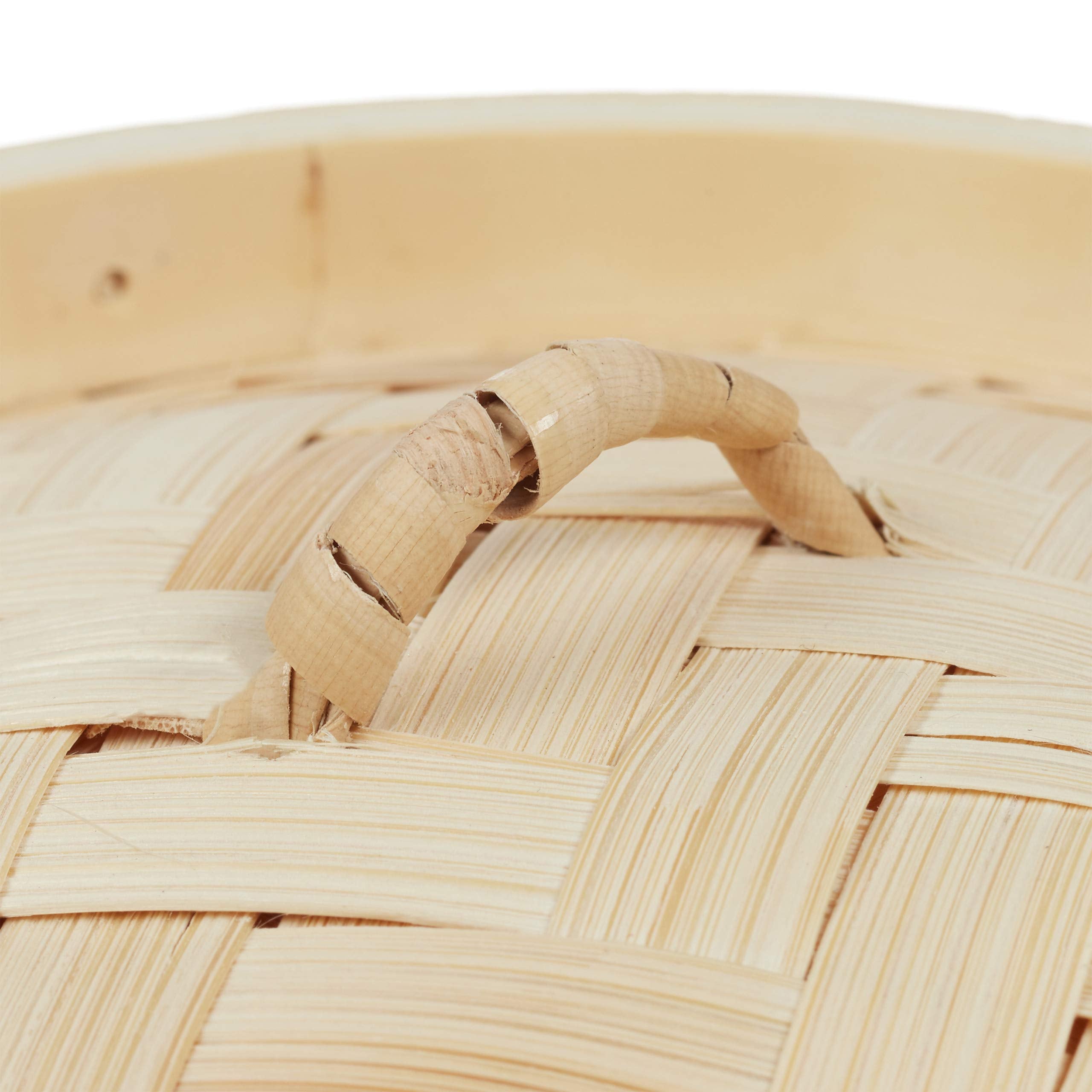 Chinese Bamboo Steamer, 1-3 Tier Steamer Basket for Rice &amp; Vegetables, Ø 13.5 cm, Natural