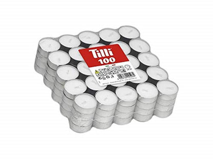 Candele tea light Lumini Scaldavivande 100 pz