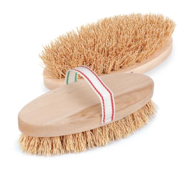 FERCASASHOP Wooden Brush Curry Comb Ox Horse in briar 22 cm