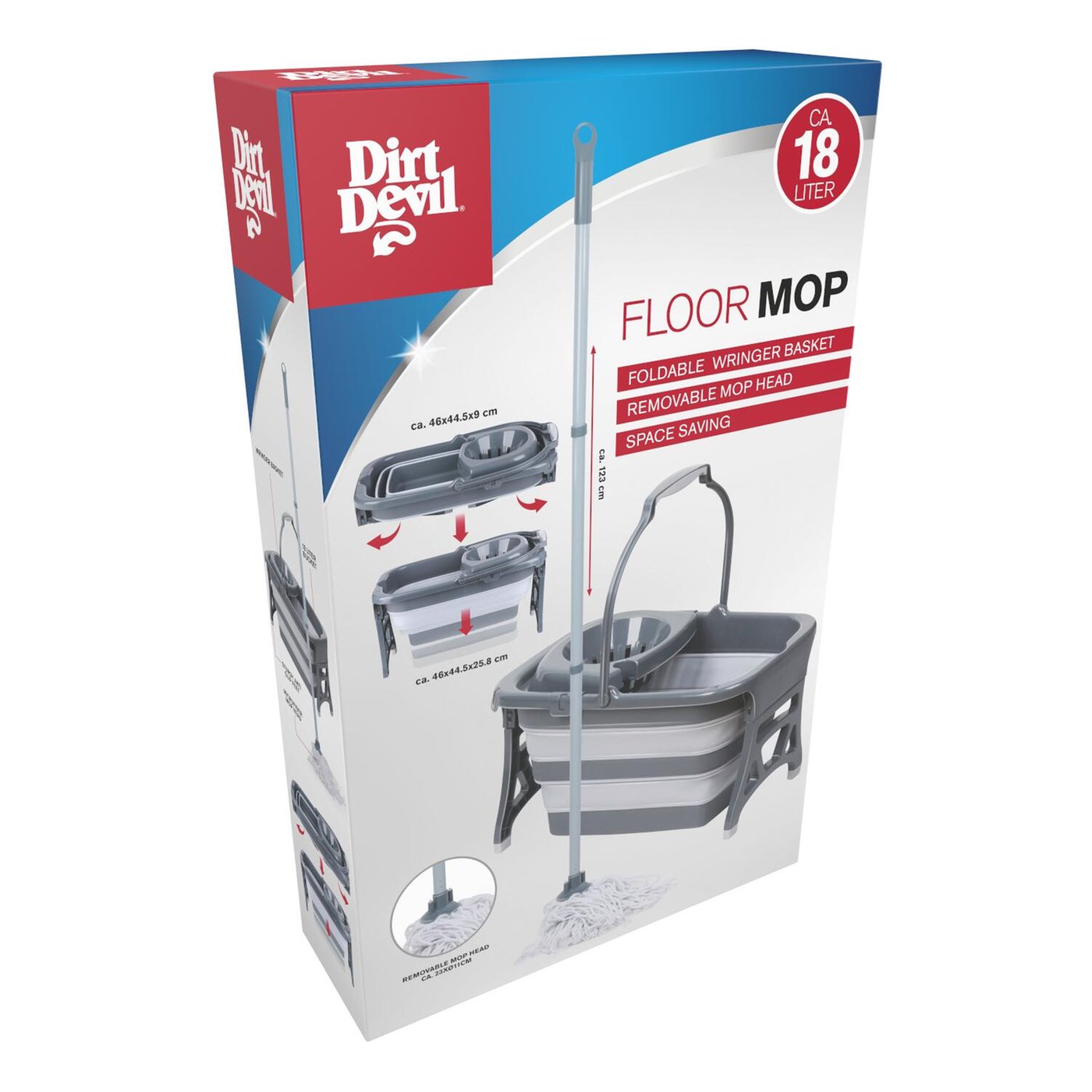 Set Mocio con Secchio Pieghevole e Strizzatore