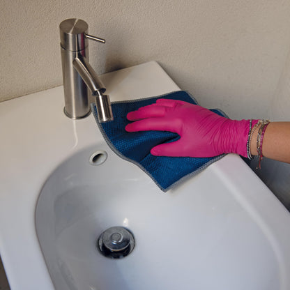 Panno Bagno, Tessuto, Avio/Cipria, 17x21x0.5 cm