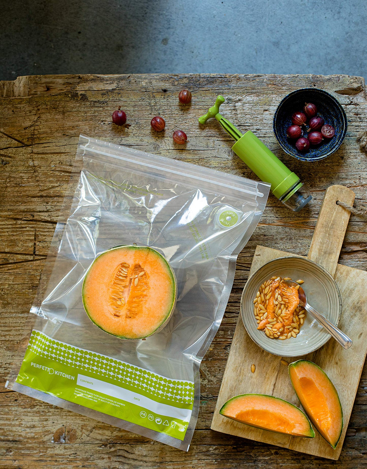 Buste Sottovuoto Frescovuoto L - 6 Pezzi Riutilizzabili 25x34cm per Conservazione Alimenti