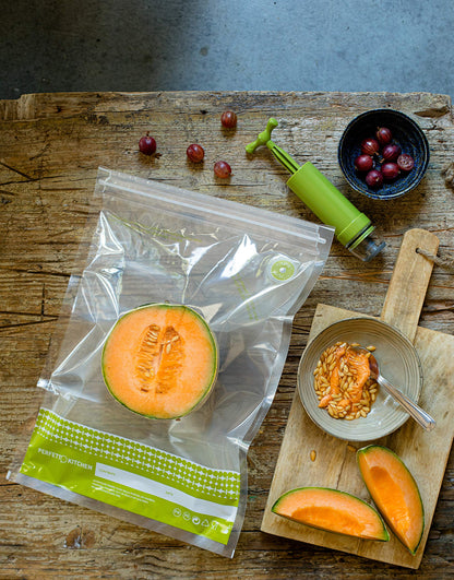 Buste Sottovuoto Frescovuoto L - 6 Pezzi Riutilizzabili 25x34cm per Conservazione Alimenti