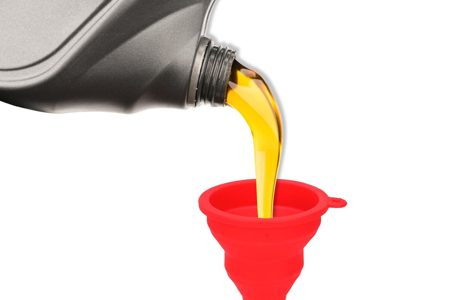 Imbuto Pieghevole in Silicone Rosso Salvaspazio - Multiuso Cucina Auto Garage