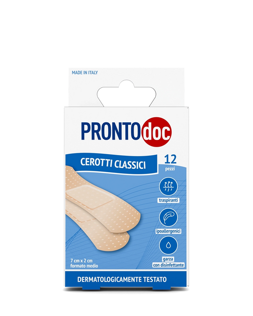 3 confezioni Cerotti Classici Formato Medio, da 12 Cerotti a Confezione| Pronto Doc
