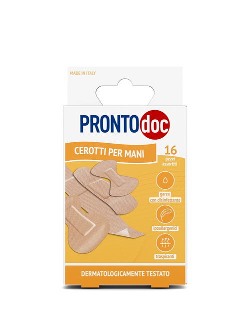 3 Confezione Cerotti per le mani assortiti – 16 pezzi |Pronto Doc