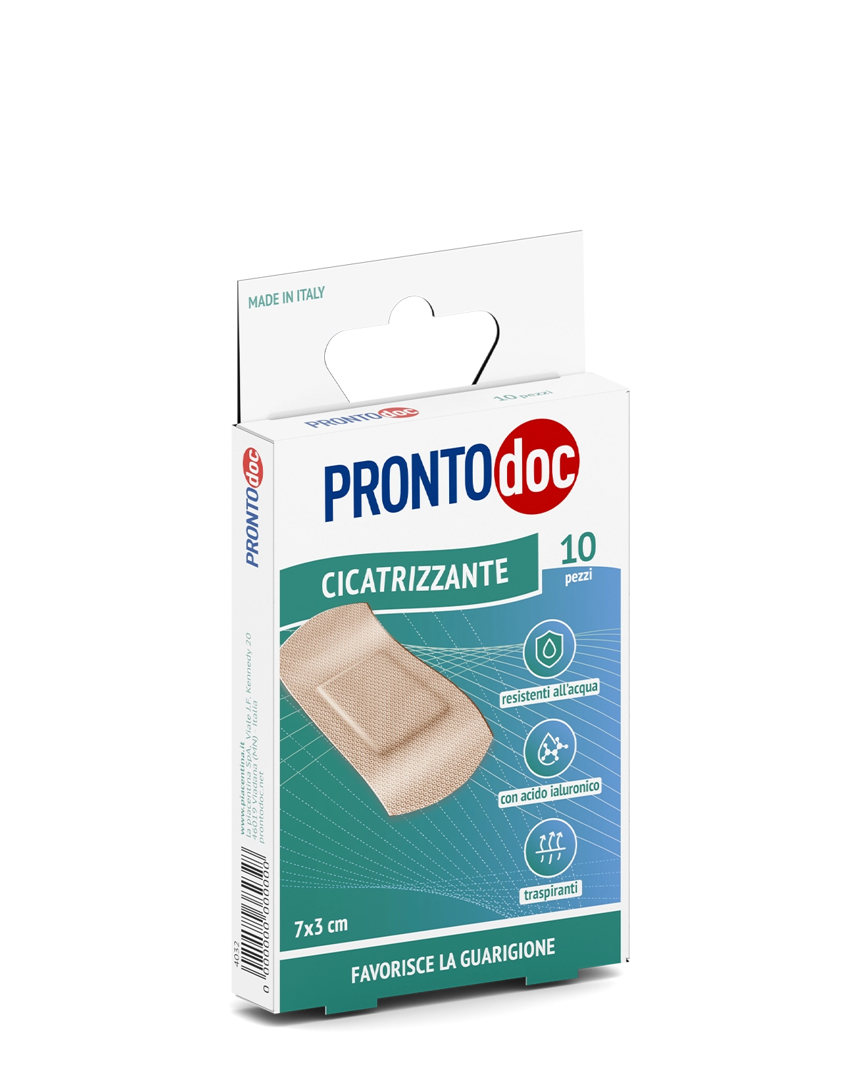 Patchs cicatrisants Prontodoc 7x3 cm, paquet de 10 patchs