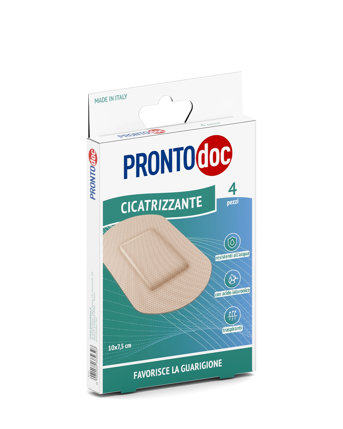 Patchs cicatrisants Prontodoc 10 x 7,5 cm, paquet de 4 patchs