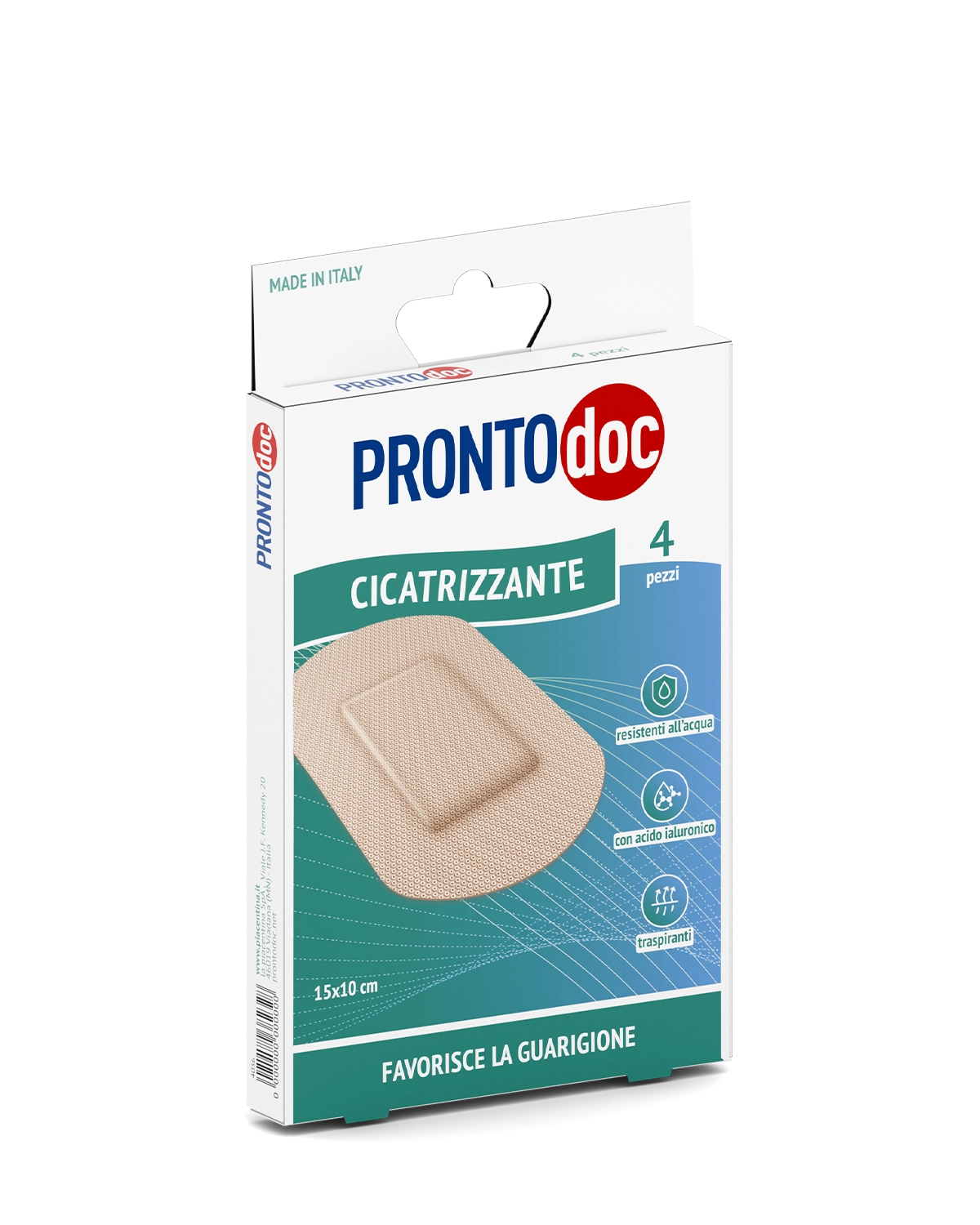 Patchs cicatrisants 15x10 cm, 1 paquet de 4 patchs