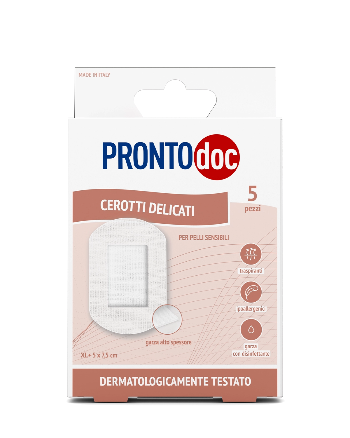 3 Confezione Cerotti delicati XL 5×7,5 cm – 5 pezzi| Pronto Doc