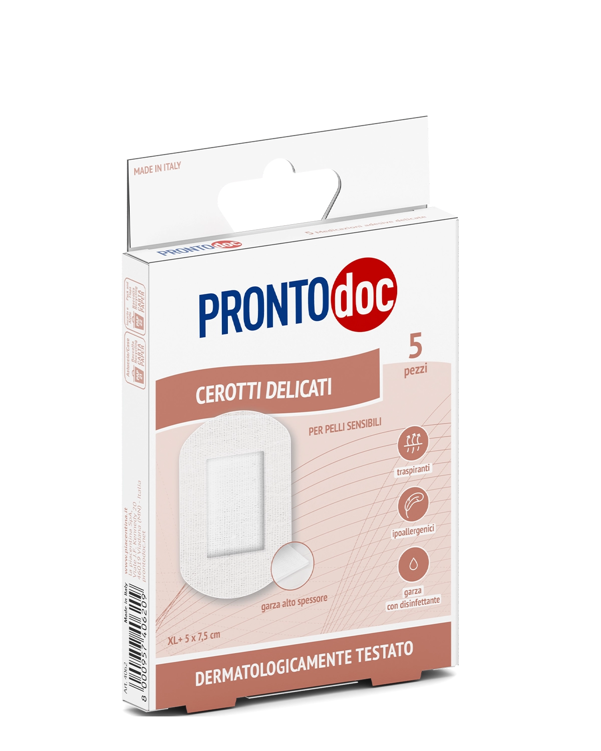 3 Confezione Cerotti delicati XL 5×7,5 cm – 5 pezzi| Pronto Doc