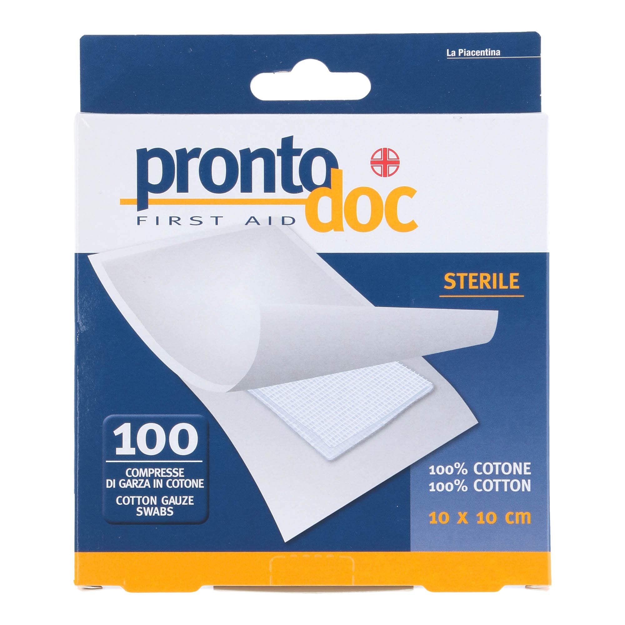 Prontodoc Sterile Gauze Compresses Size 10x10, 1 pack of 100 gauzes