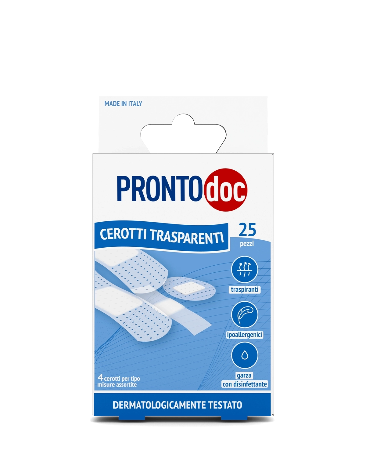 Pansements transparents assortis Pronto Doc - Lot de 25 | Protection invisible