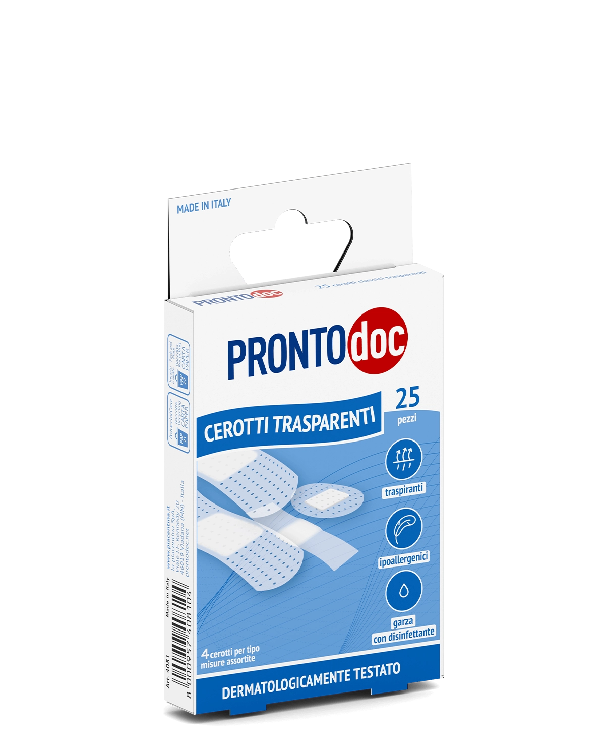 Pansements transparents assortis Pronto Doc - Lot de 25 | Protection invisible