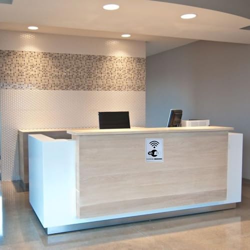 Cartello Adesivo WiFi con Password | Set 3 Pz. per Ristoranti, Hotel e Uffici
