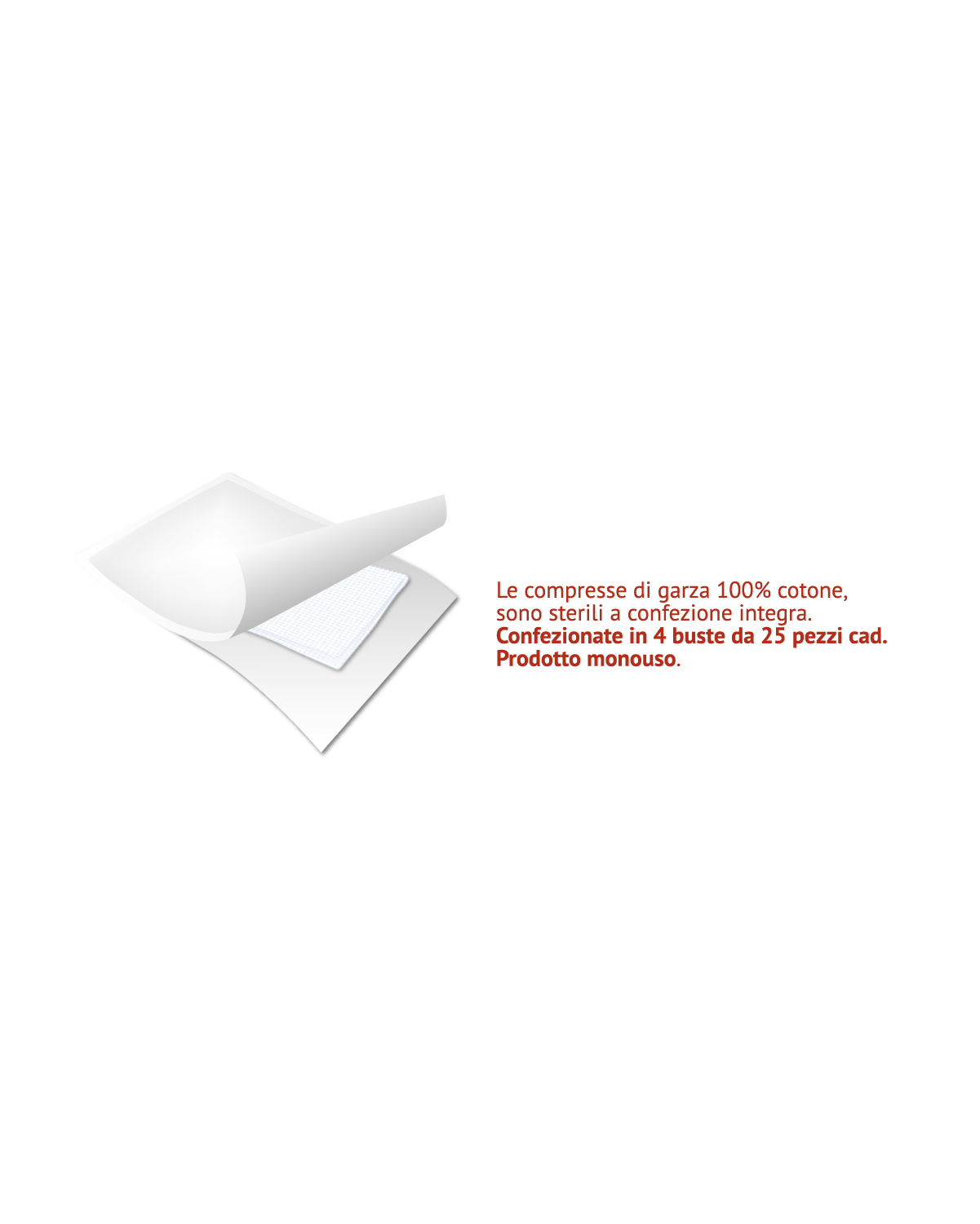 Compresses de gaze stériles 10 x 10 cm - Paquet de 100 prêtes à l'emploi | Pansements