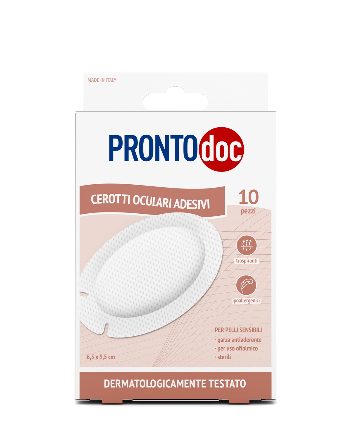 2 Confezioni Cerotti oculari adesivi 6,5×9,5 cm – 10 pezzi a Confezione|Pronto Doc