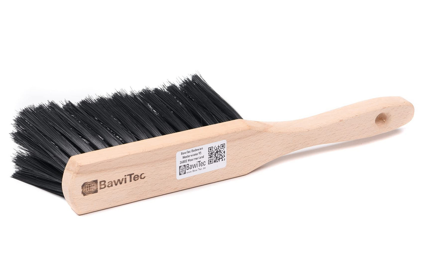 Scopetta in legno con impugnatura in legno, 28 cm, setole miste, prodotto industriale