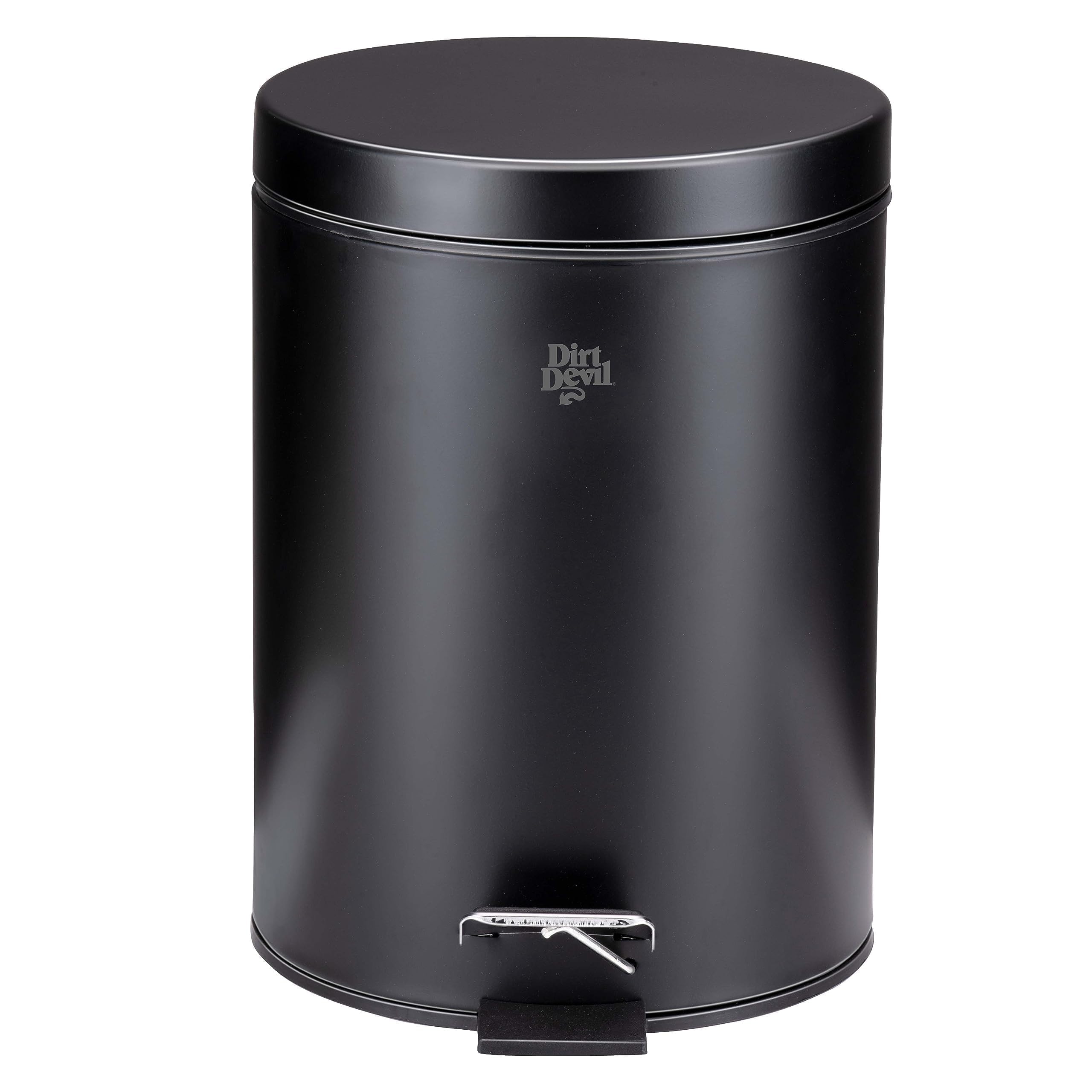 Poubelle à pédale Dirt Devil en acier inoxydable à fermeture douce pour la cuisine