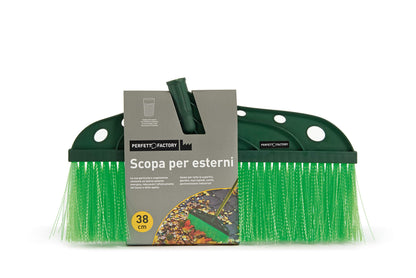 Balai à lames professionnel d'extérieur 38 cm - Angle ergonomique pour cours et jardins