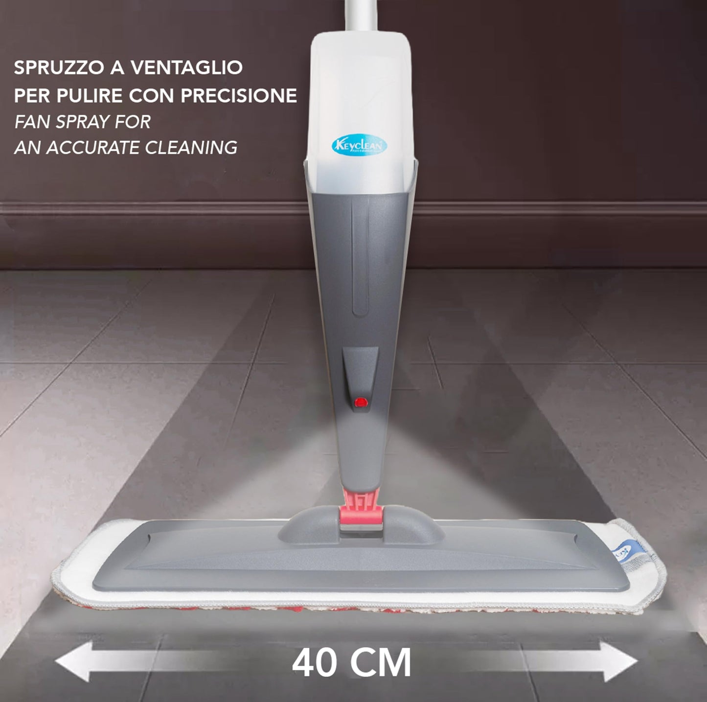 Aluminum Spray Mop with Microfiber Cloth - Super Lightweight - Spray Mop with Bottle for Washing Floors, Removing Dust, Cleaning Glass