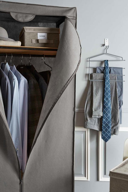 Armadietto, Metallo e Tessuto, Richiudibile Per Camera da Letto 2 colori