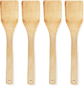 Set 4 Spatole Cucina Bambù 30cm Ecologiche Antigraffio