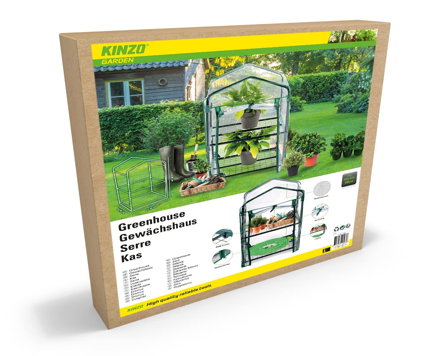 Serra Giardino Kinzo 45x50x80cm 2 Ripiani Telo PVC