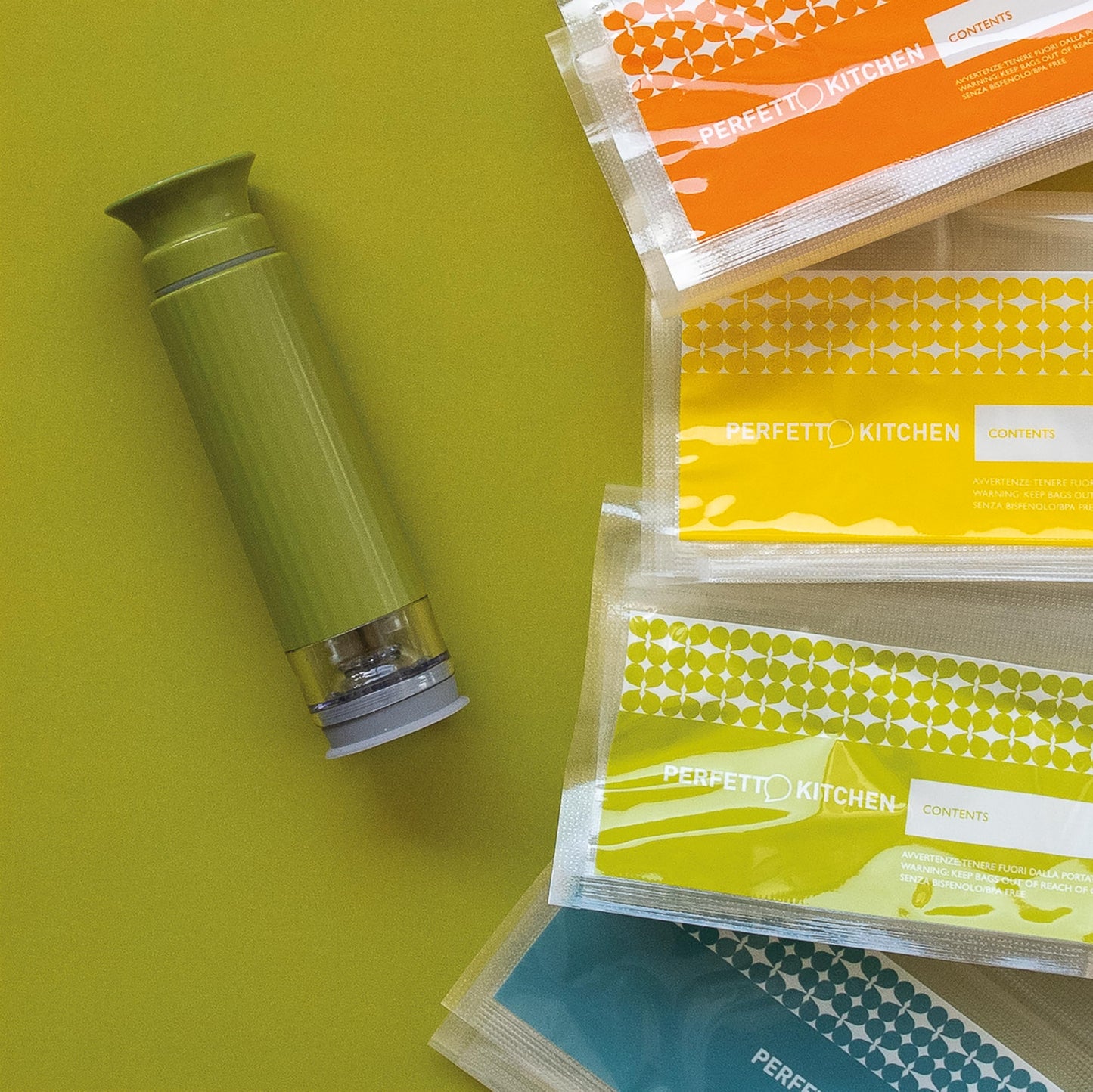 Kit per sottovuoto - 8 buste + pompetta manuale - coll. Frescovuoto