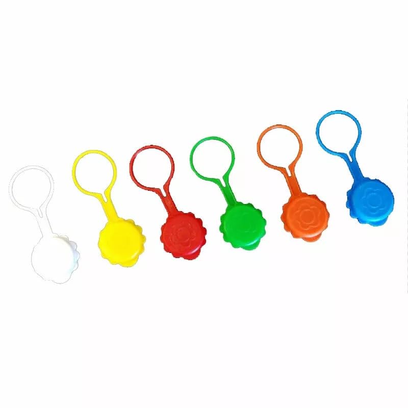 FERCASASHOP - Bouchons universels pour bouteilles en plastique avec collerette, 100 pièces, couleurs assorties
