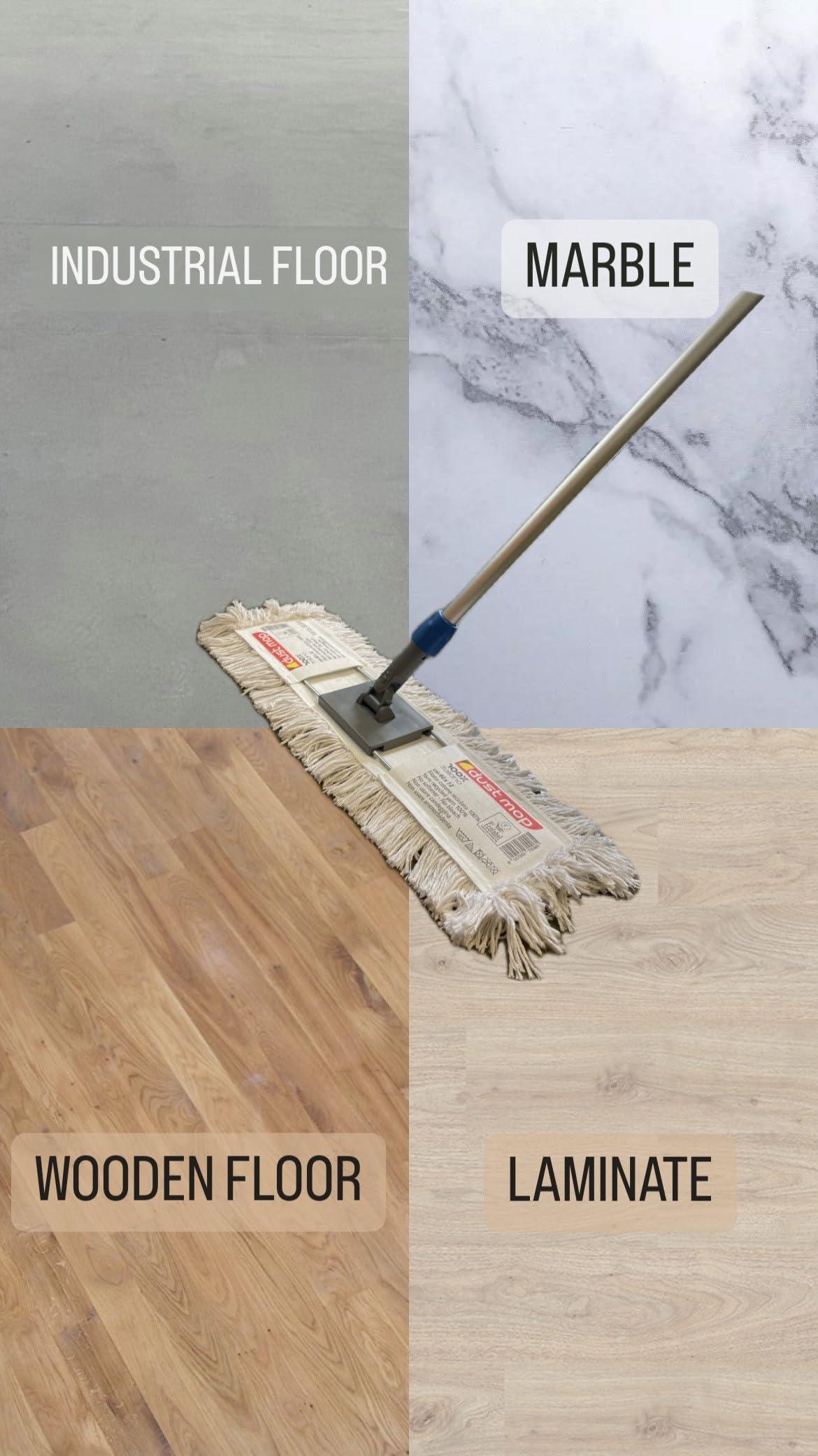 Kit de rechange pour franges en coton à double poche, 80 cm - 4 pièces
