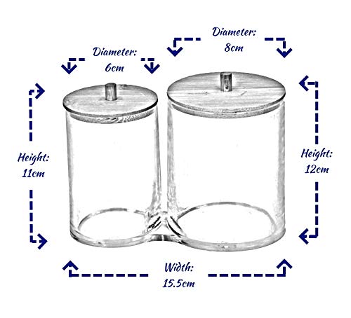 Wattenstaafjes en wadding houder Bamboe 2 pieces