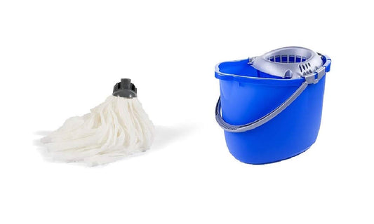 Secchio plastica con strizzatore lt.15 + micromop