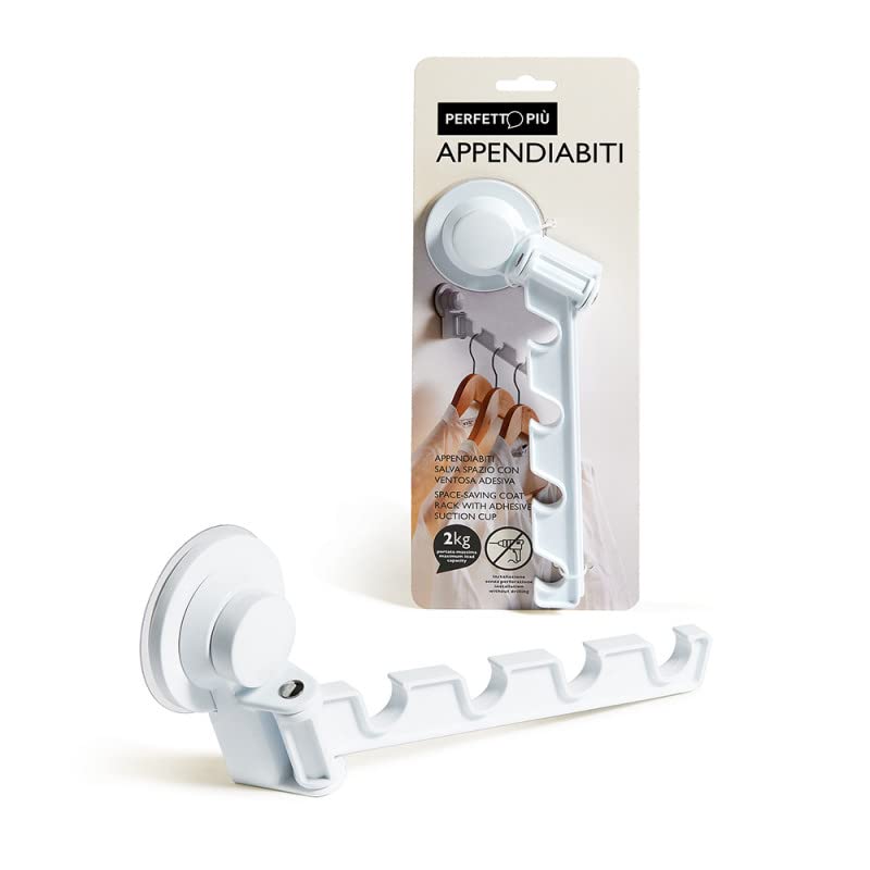 Space-Saving Coat Hanger with Adhesive Suction Cup