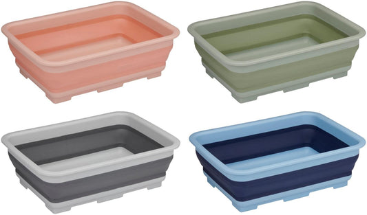 Cesta Pieghevole Salvaspazio 37,5x27,5cm - Organizer Multiuso Richiudibile 6cm - Bagno Cucina Lavanderia