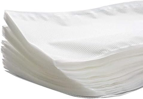 100 Pz. Buste sottovuoto alimenti sacchetti goffrati Riutilizzabili- Per Congelatore, Frigorifero, Scongelamento in Microonde, Bollitura, Cottura Sottovuoto in Forno o A Vapore.