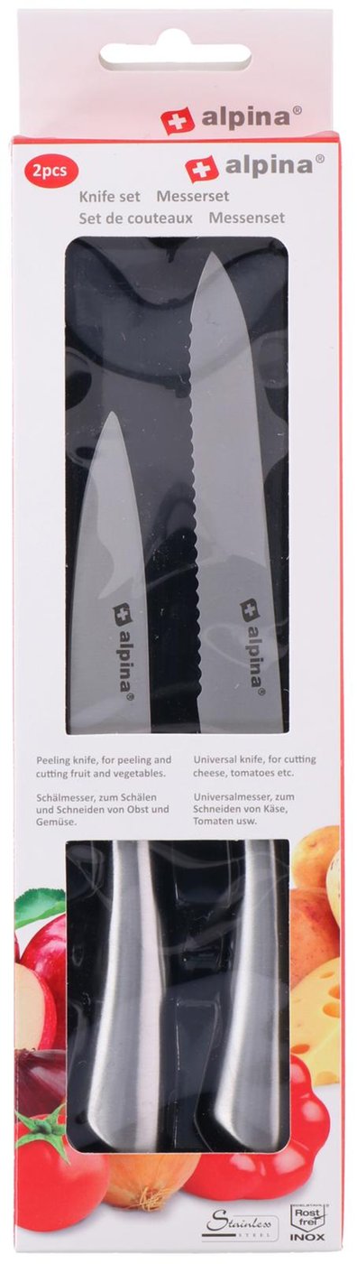Coltelli Professionali Alpina in Acciaio Inossidabile: Mannaia, Coltello da Carne e Set 2 Pezzi