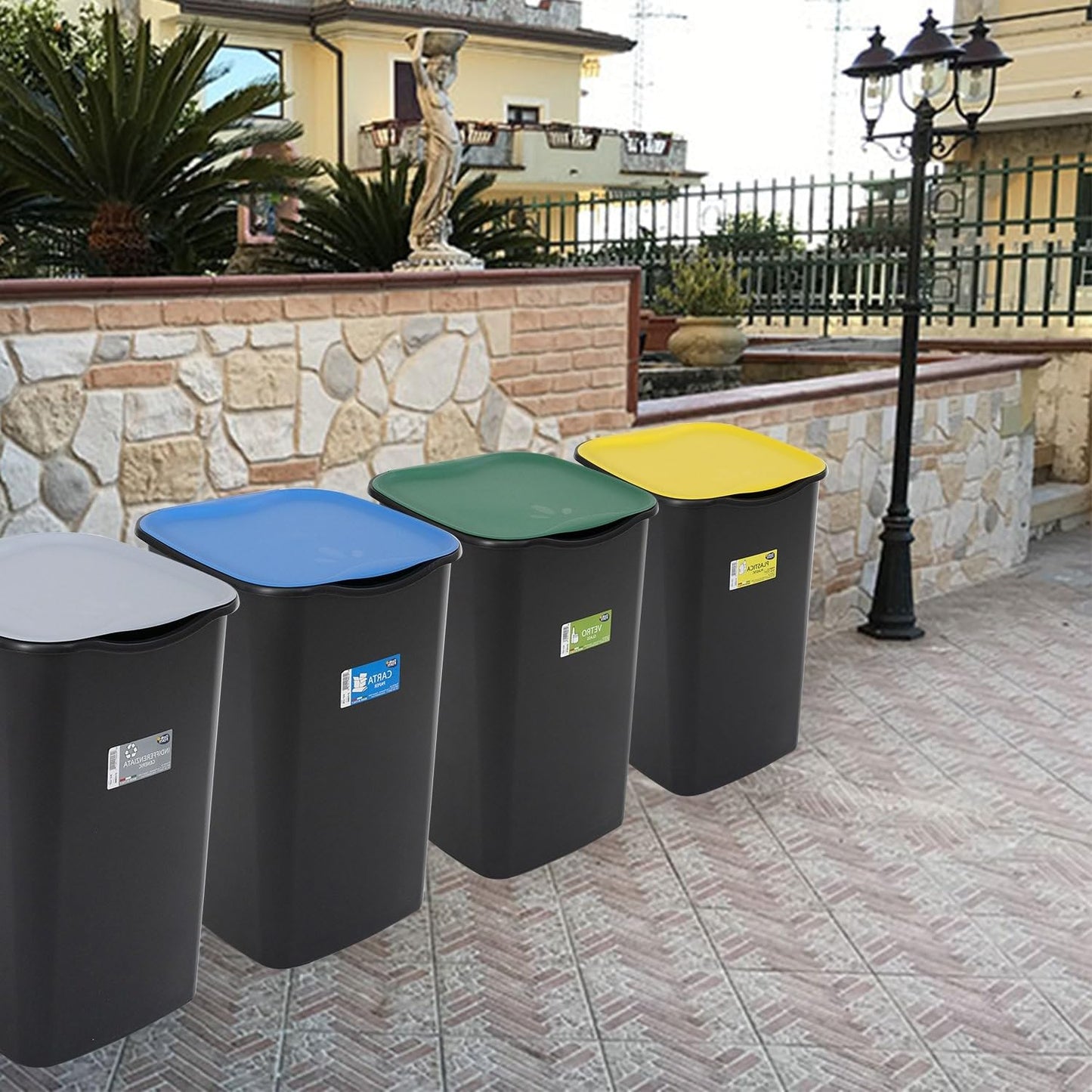 Tre Ti Pattumiera, Nero Verde, 50 lt