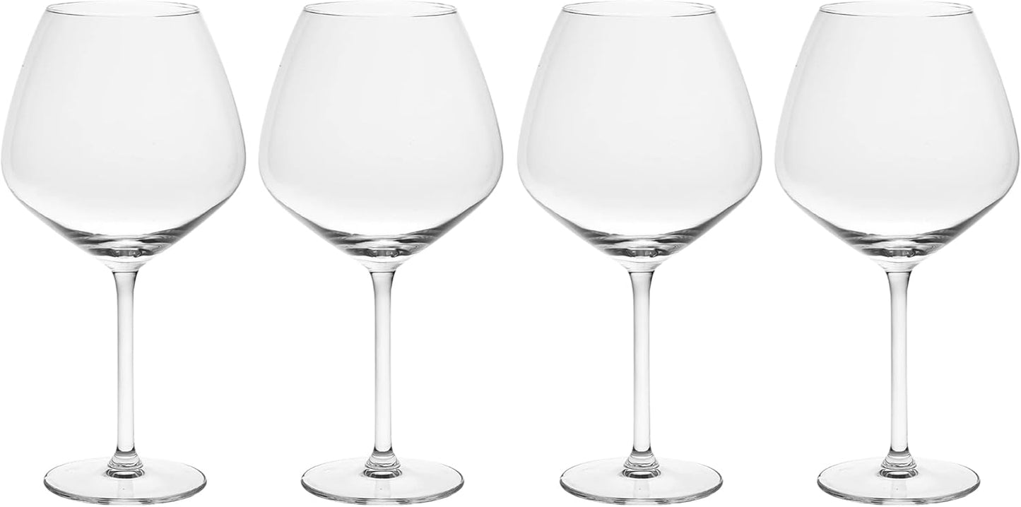 Set 4 bicchieri gin tonic Alpina stile Copa da 730ml. Calici balloon eleganti in vetro per cocktail e G&T. Perfetti per casa, bar e regali