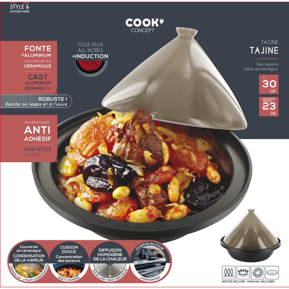 COOK CONCEPT Induction Tajine, Taupe