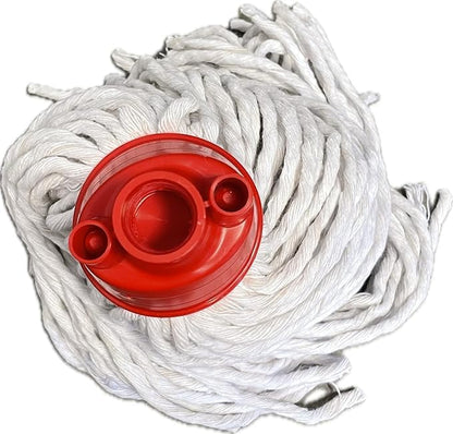 Testina Ricambio Mop Cotone Bianco 200g-300g - Mocio Professionale Alta Assorbenza per Pavimenti