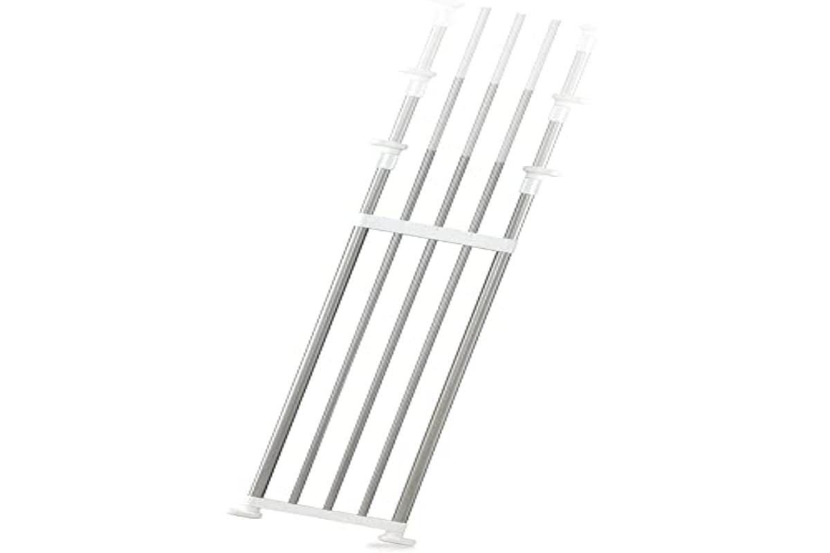 Mensola Estensibile Separatore Armadio  in Acciaio Inox – 72x120cm o 108x190cm