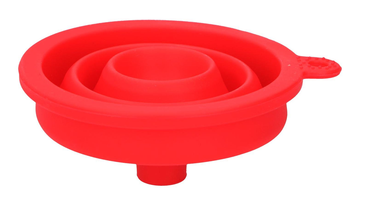 Imbuto Pieghevole in Silicone Rosso Salvaspazio - Multiuso Cucina Auto Garage