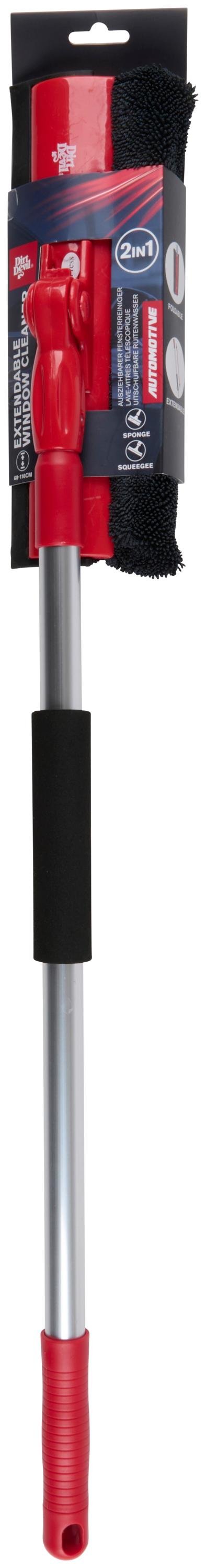 Lavavetri 2in1 con Microfibra e Raschietto | Manico Telescopico 68–116 cm | Finestre, Specchi, Docce