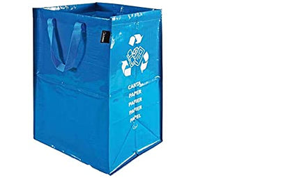 Set 3 Contenitori Raccolta Differenziata XXL 62L - Bidoni Riciclo Plastica Carta Secco